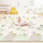 KONTARBOOR Tapis de Jeu pour Bebe 150x180x1cm Tapis de Sol XXL en Mousse Epais Pliable Reversible - 2 DESIGN DIFFERENTS -