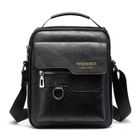 IHABOR Sac messager pour homme, sac messager en cuir vintage, petit sac à bandoulière, sac messager, sac messager d'affaires, noir