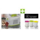 PACK KLAISER SLIM BS52 TURBINE A GLACES PROFESSIONNELLE AVEC LIVRE DE 62 RECETTES + Set de 3 Bols Supplémentaires