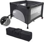 Lit parapluie 2-en-1 - Parc bébé - MIGO - 100 x 100 x 76 cm - De la Naissance à 15 kg - Bleu