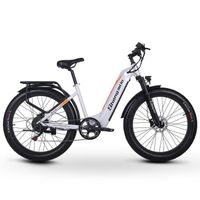 Vélo électrique 1000W- Shengmilo MX06 - 26" Fat bike - Batterie Samsung 48V17.5Ah - Pédalage assisté - Blanc