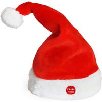 Bonnet du père Noël rockeur + musique dansant chantant Noël Saint Nicolas bonnet
