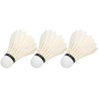 plumes de volants de badminton blanches, plumes d'oiseaux de badminton avec balles de badminton d'entraînement sportif stables et