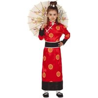 Déguisement de Chine rouge et noir pour fille - DisfraZZes - Kimono et ceinture - Intérieur - 5 ans et plus