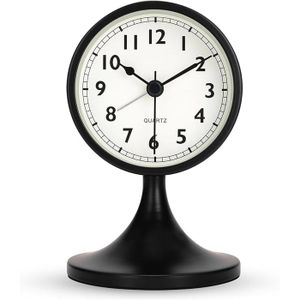 Réveil Analogique Atrium A218-7 Quartz Silencieux Avec Lumière Et Snooze - Noir