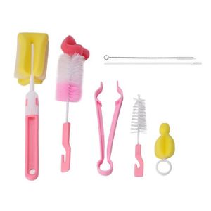 MagiDeal Goupillon pour Biberon et Tetine Silicone 360° Rotation MagiDeal Goupillon pour Biberon et Tetine Silicone 360° Rotation