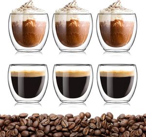 Verre à eau - Soda Coffret de 6 Tasse à café-Expresso-Espresso en Ver