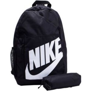 SAC À DOS Sac A Dos Nike Noir Grand Logo Swoosh Blanc avec Trousse