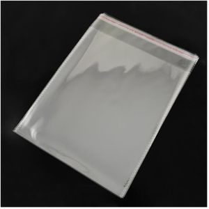 Sachet plastique transparent avec rabat adhesif Verroterie