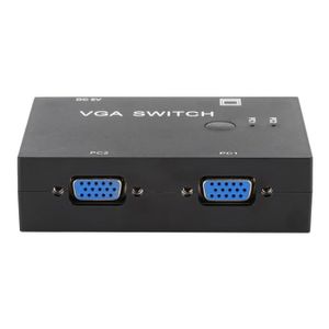 REPARTITEUR TV Qiilu Switcher VGA Splitter 2 Port HD Display Acce