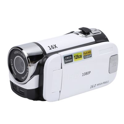 Caméra portable 1080p DV haute définition Full HD 270° Rotation 16X Caméra vidéo numérique Caméscopes pour pique-nique en plein air Camping etc (Noir