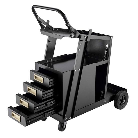 XPOtool Chariot Mécanicien Genouillère 350 Kg – 5 Roulettes, Coussin Confort, Porte-Outils, Siège Garage Coulissant Rouge