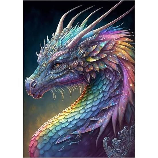Dragon Glacé Peinture En Diamant Kits Pour Adultes Enfants, 5D Rond