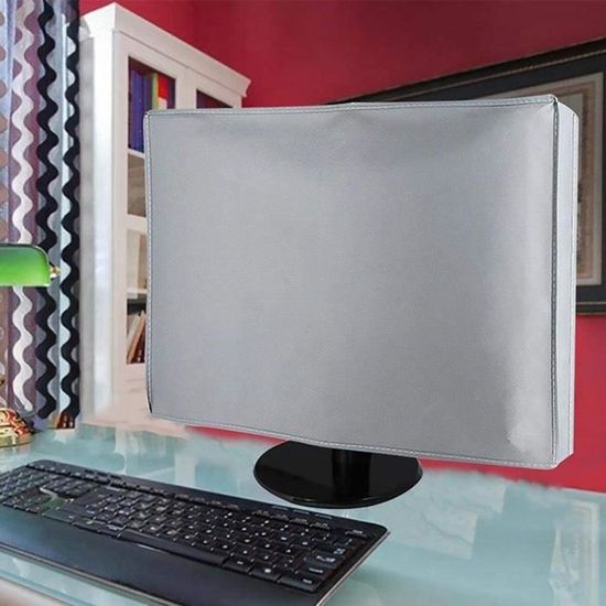 Housse Protection Écran d'ordinateur 24 Pouces Anti-poussière Couverture pour Ordinateur De Bureau PC Gaming