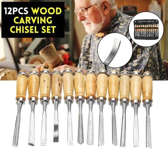 Lot De 14 Outils à Main Pour Sculpture Sur Bois - Neufs