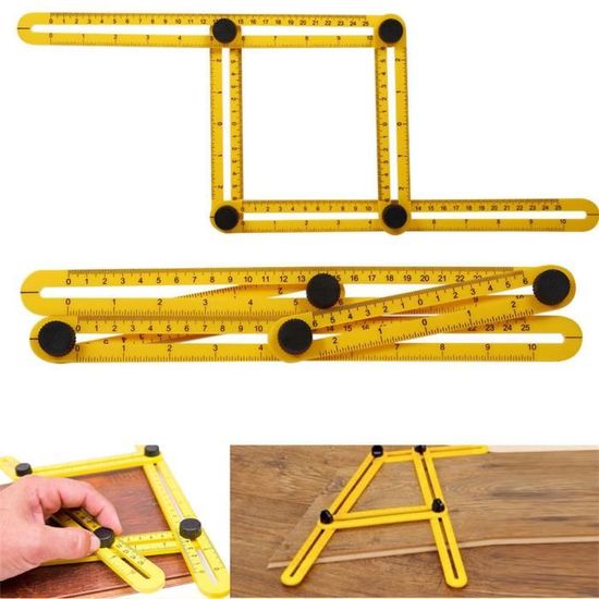 Outils de charpentier, règle multi-angles, modèle 4 angle de
