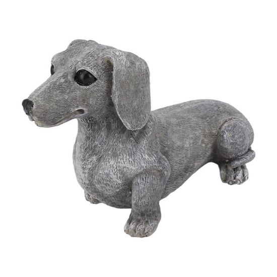 Figurine Animal Résine Sculpture Teckel Graffiti - Résine Colorée - 20x6,5x13 Cm - Décoration Intérieur, Cadeau Original Décoration Intérieure Originale