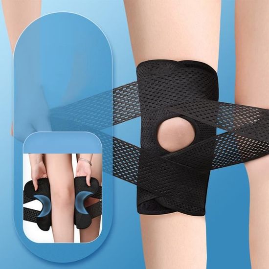 Genouillère Goosom Réglable – Compression Graduée, Respirante, Antidérapante, Pour Course à Pied, 1 Paire, Gris K50B, XXL