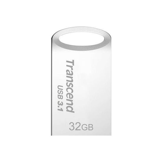 Clé USB TRANSCEND JETFLASH 710 - 32 Go - USB 3.1 - Vitesse de lecture jusqu'à 90 Mo/s - Placage Argent