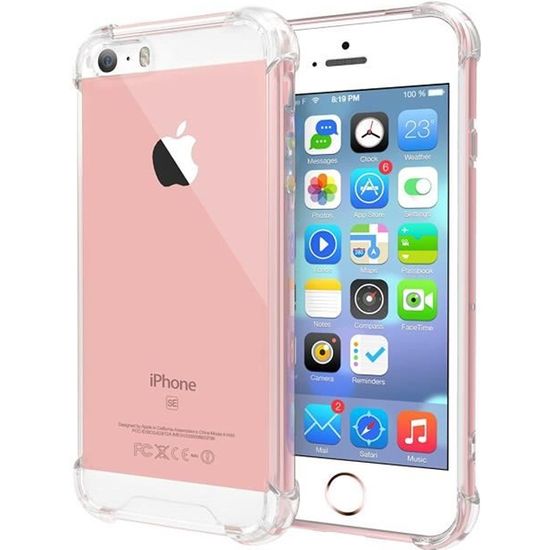 5s SE GARANTIE A VIE WELKOO Coque iPhone 5s Housse iphone 5 en Silicone renforce Shockproof anti choc couleur Cdiscount Telephonie