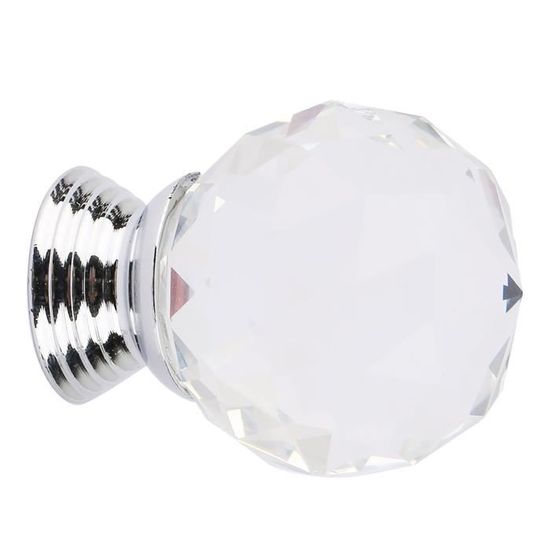 2 Pièces Tiroir Bouton Tirer La Poignée En Cristal De Verre Cristal De