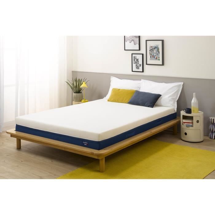 Mello | Matelas Melli Mello 80x200, épaisseur 18cm | Matelas mémoire de forme | Fabriqué en France | Déhoussable, matelas Oeko-Tex