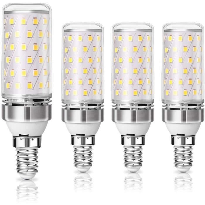 KINGSO 4 Pack E14 Ampoule LED 12W 1350lm Équivalent Lampe Halogène 100W 3000K Blanc Chaud AC220-240V Non-Dimmable 209