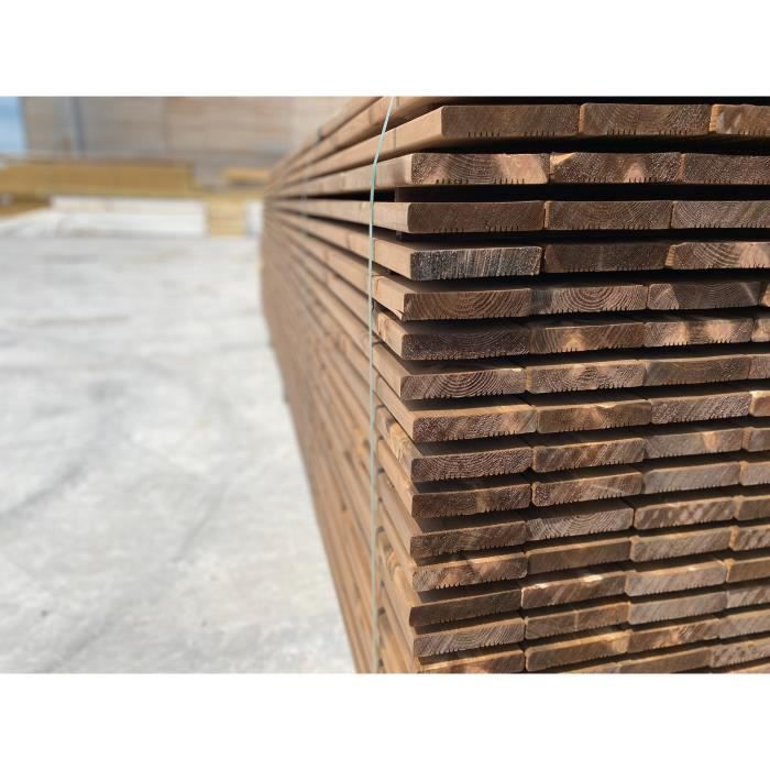 10m - Clôture - Claustrât - Panneaux bois autoclave 4 plein en kit - 10m de longueur - Poteaux 9x9cm + Planches 28x130mm - DOX