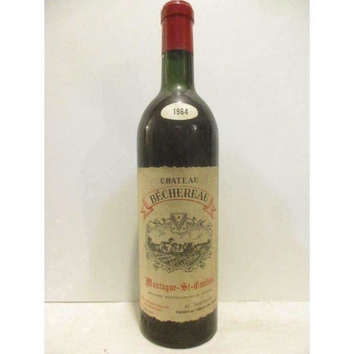 montagne saint-émilion château béchereau rouge 1964 - bordeaux