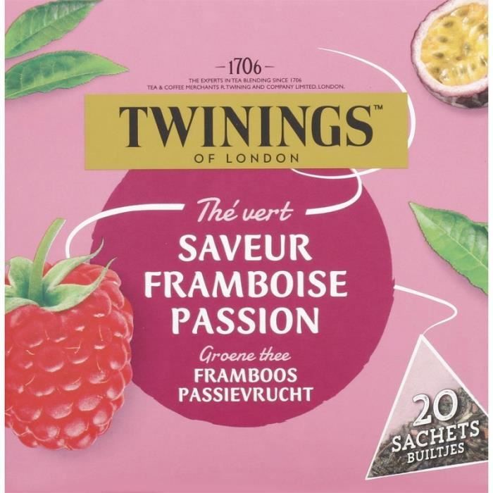 TWININGS - The Vert À La Framboise Passion - Lot De 4