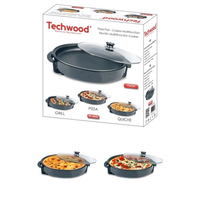 Cuiseur Electrique Multifonctions anti-adhérent 30 cm avec poignée isolante 1500W noir