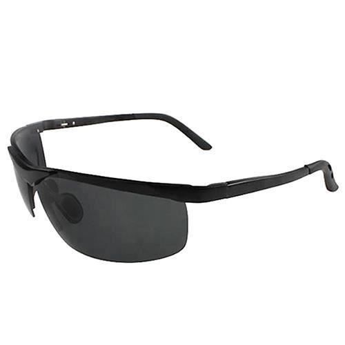 HT Lunettes de Soleil Polarisées à Monture Métallique pour Hommes, Mode, Police Lunettes de Conduite Noir - HTBDH824BA06637