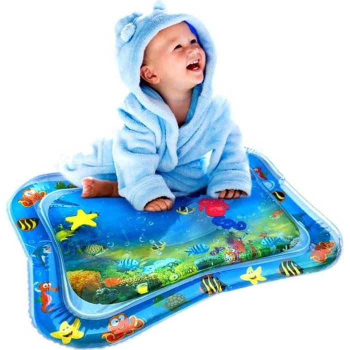 JCU® Tapis Aquarium d'eau Centre de Jeu bébé Gonflable d'activité enfant Imprimé Océan 66*50cm