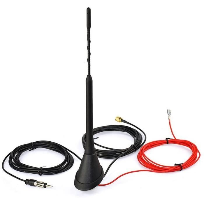 ANTENNE Eightwood Antenne Voiture Dab Antenne Dab Splitter Amplifieacute Adaptateur SMA vers DIN Requin Montage sur Le Toit Anten103