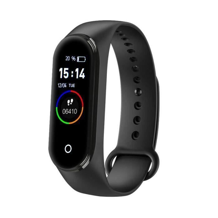 M4 Bracelet-Version Française - Montre Connectée - Bracelet Intelligent - Montre Connectée GPS - Noir