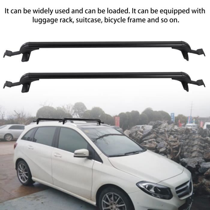 2pcs barres de toit de voiture universel support de toit de bagages en aluminium de voiture avec 2 clés HB069