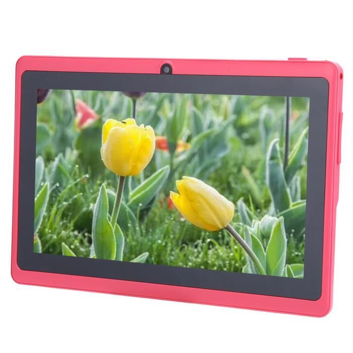 Drfeify Tablet PC pour enfants 7 po Tablette Haute Définition pour Enfants Tablette PC Équipement d'Ordinateur 1+8G Rouge
