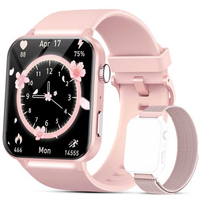Montre Connectée SmartWatch Blackview R3 Sport Fréquence Cardiaque IP68 Moniteur de Sommeil Ultra-Longue Batterie - Rose