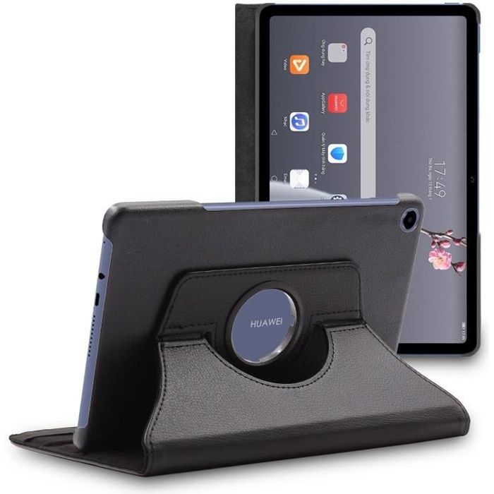 ebestStar ® pour Huawei MatePad T 10, T 10S - Housse Tablette Pochette PU Cuir Support Rotatif 360 , Noir