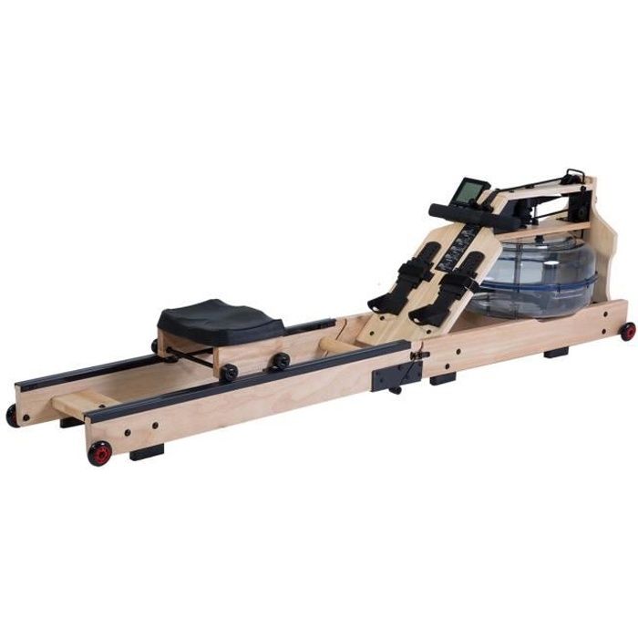 Expé depuis l'Allemagne Rameur support de pad rameur avec écran LCD, APP et Bluetooth, lunettes VR, fitness à domicile pliable,Beige