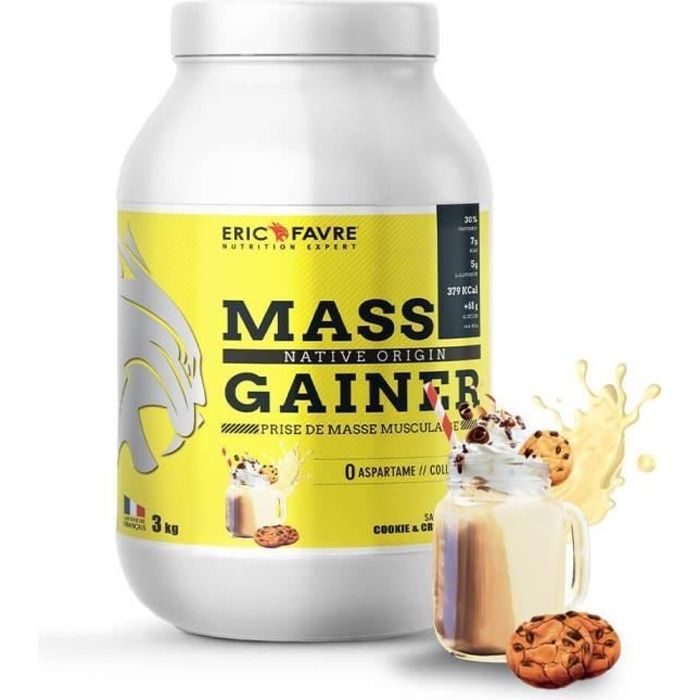 Eric Favre - Mass Gainer Native Protein - Gainers - Cookies & cream - 1kg