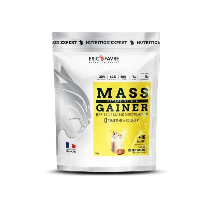 Eric Favre - Mass Gainer Native Protein - Gainers - Cookies & cream - 1kg