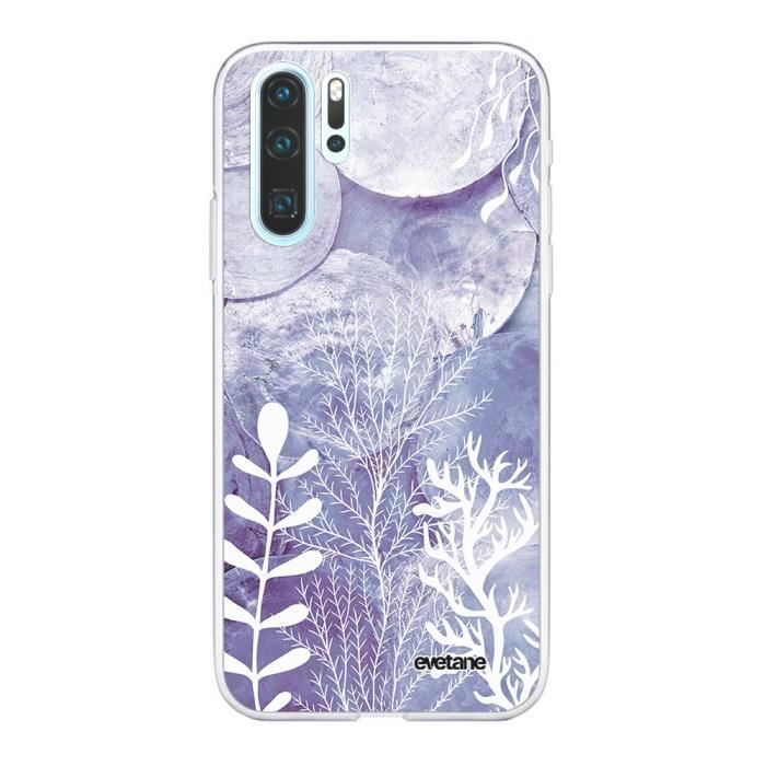 Coque Huawei P30 Pro 360 intégrale transparente Nacre et Algues Ecriture Tendance Design Evetane.