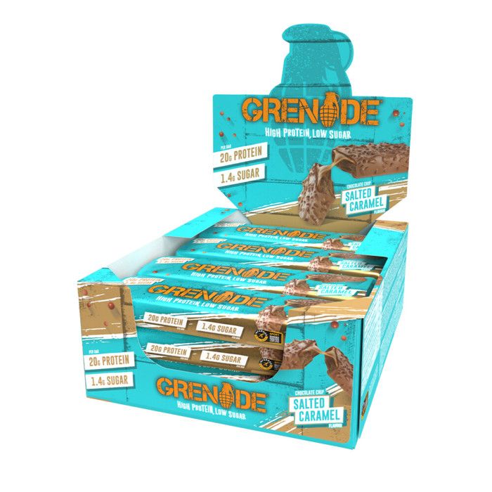 Carb 12x60g Choc Chip Caramel Salé Grenade Proteine
