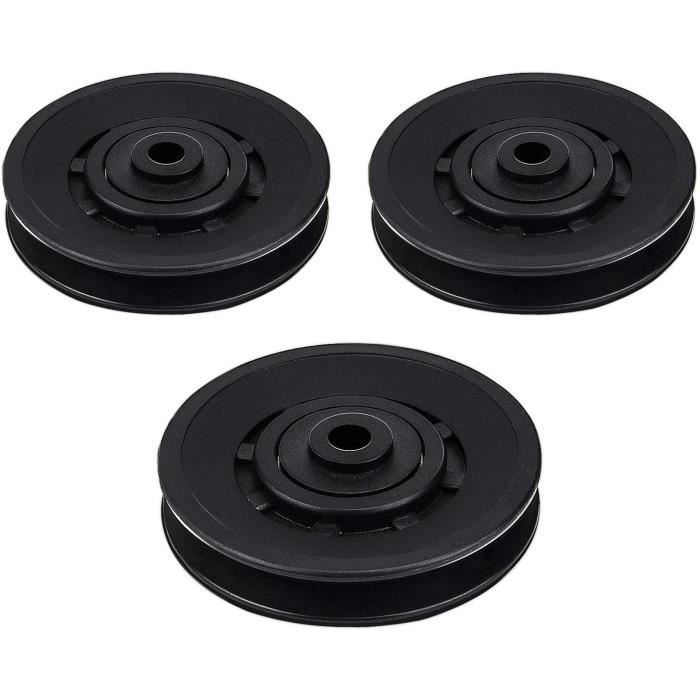 KYLIN SPORT 90mm Roulement Poulie Nylon Roue de Câble Poulie Universelle pour appareils Gym Fitness 3PCS