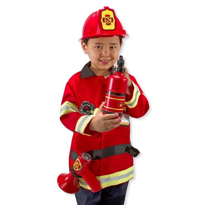 Melissa & Doug - 14834 - Déguisement - Costume de chef des pompiers: Jeux et Jouets
