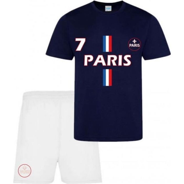 Ensemble short et maillot de Paris bleu blanc