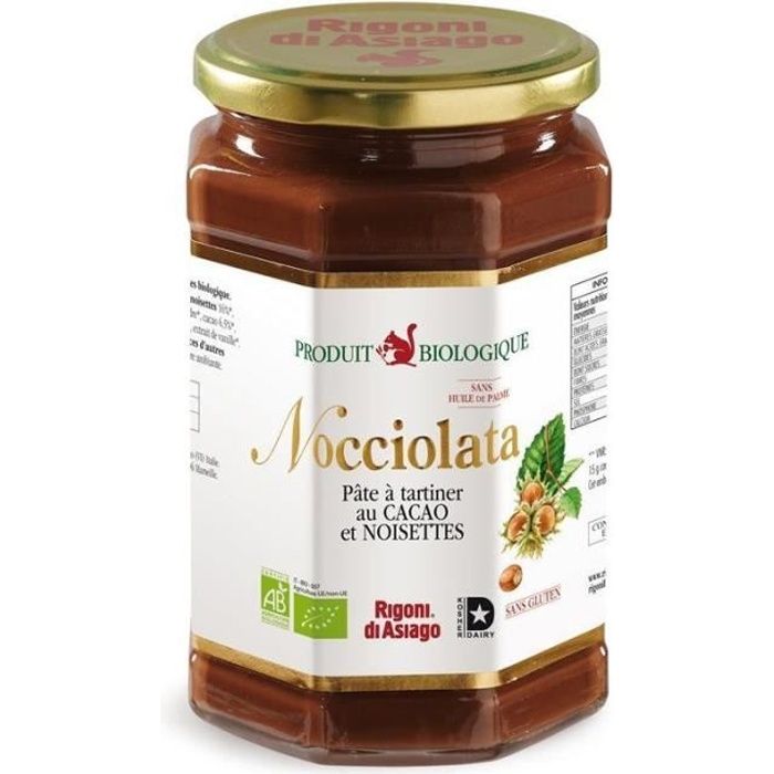NOCCIOLATA - Pâte À Tartiner Bio Au Cacao Et Noisettes 700G - Lot De 3