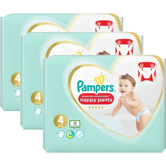 Pampers - 282 couches bébé Taille 4 premium protection pants