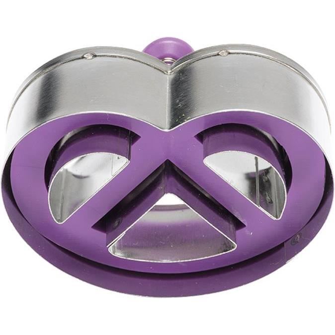 Découpoir bretzel avec poussoir 6cm - inox
